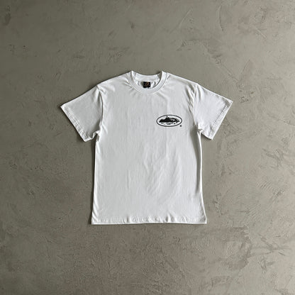 Corteiz C Star String Tee – White/Black