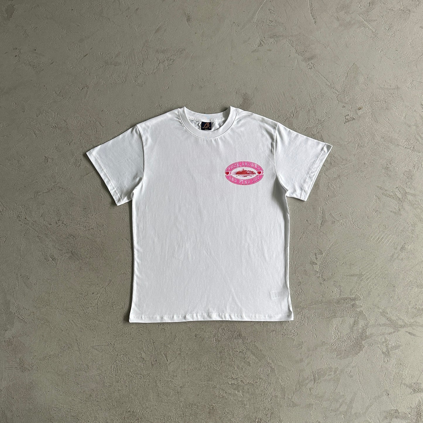 Corteiz Fuck Around T-Shirt  White/Pink