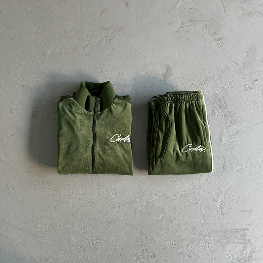 Corteiz VVS Velvet Tracksuit Green