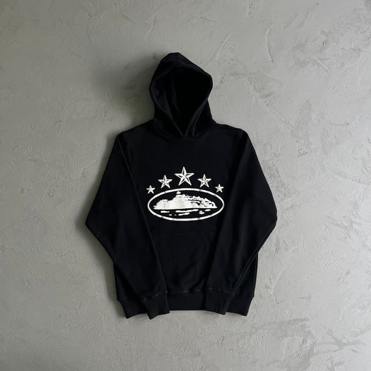 Corteiz 5 Starz Alcatraz Hoodie Black