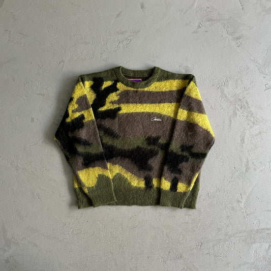 Corteiz C Star Gradient  Mohair Camo Knitted Jumper