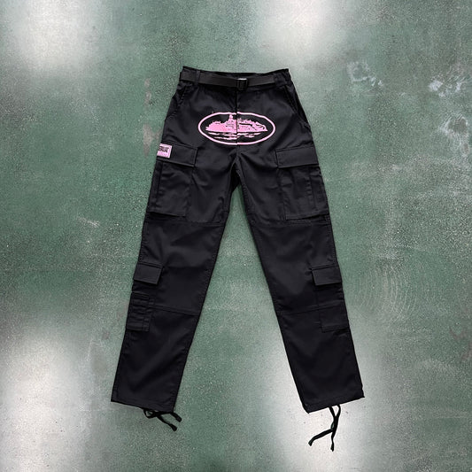 Corteiz Guerillaz Cargo Pant Black/Pink