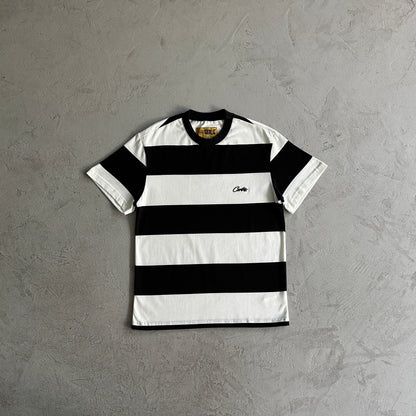 Corteiz Striped T-Shirt Black