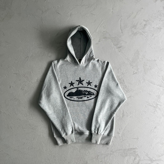 Corteiz 5 Starz Alcatraz Hoodie Grey