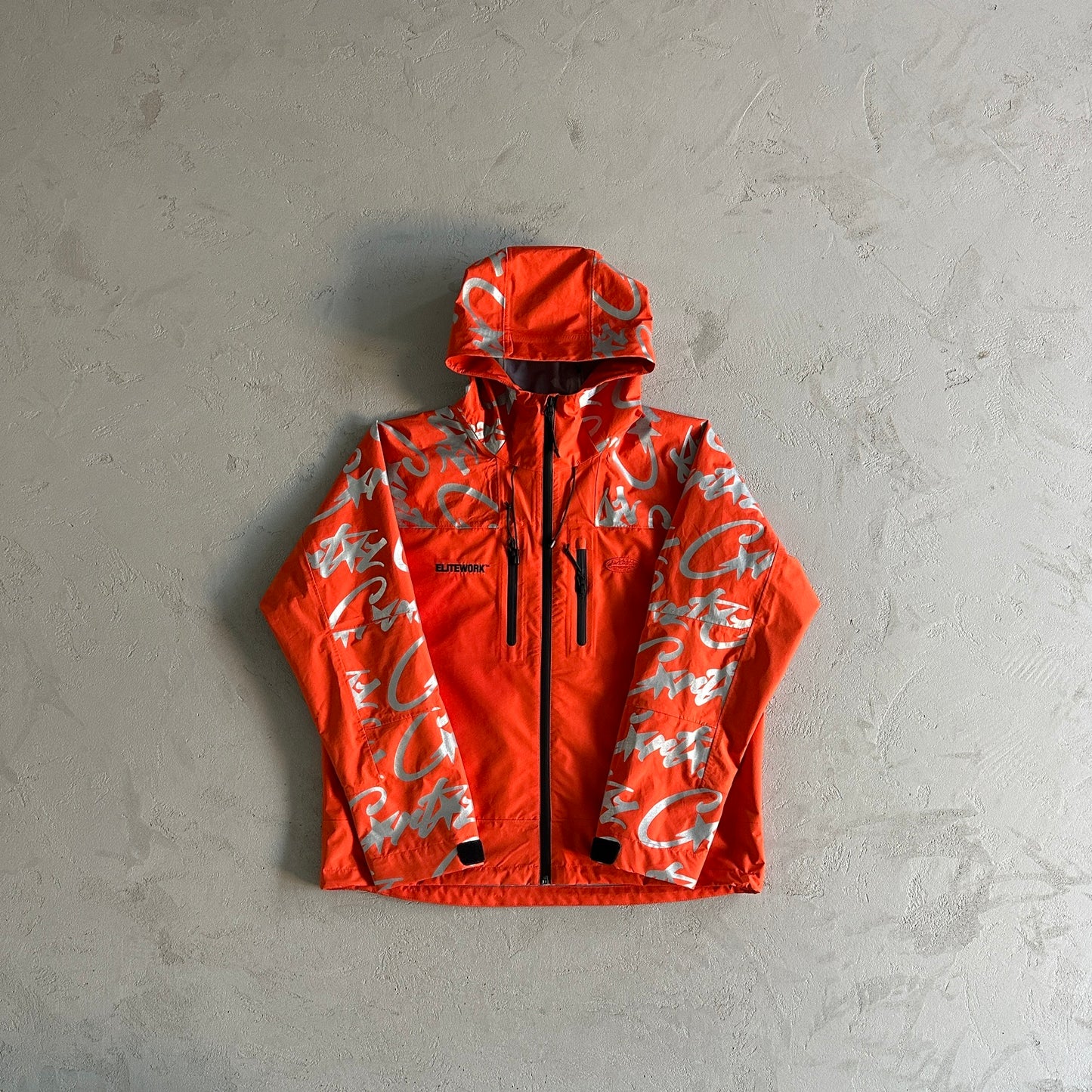 Corteiz Elitework Waterproof Shell Jacket Orange