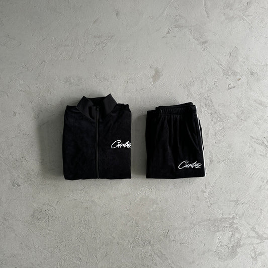 Corteiz VVS Velvet Tracksuit Black