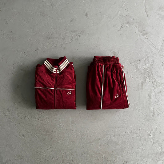 Corteiz VVS Uptown Tracksuit Burgundy