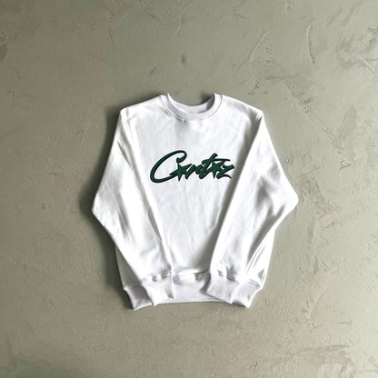 Corteiz Allstarz Sweatershirt  White/Green