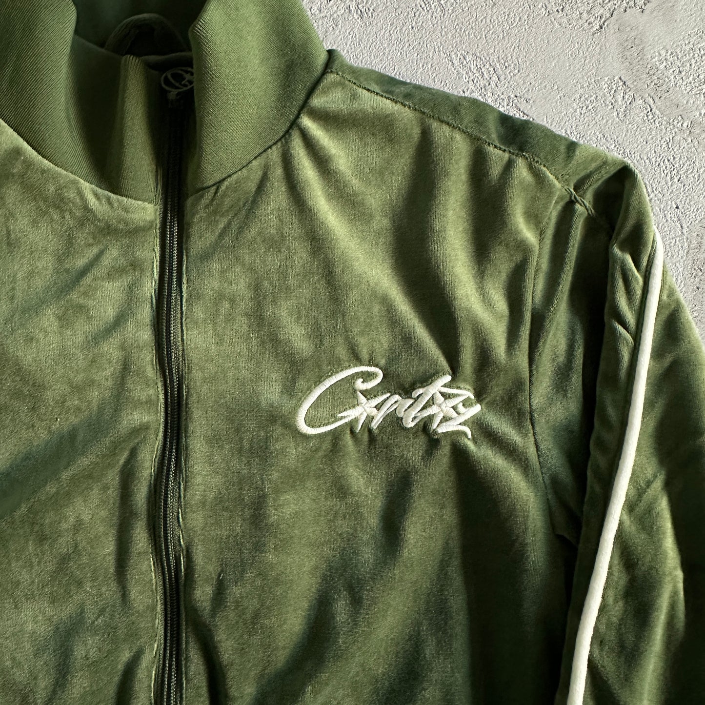 Corteiz VVS Velour Jacket Green