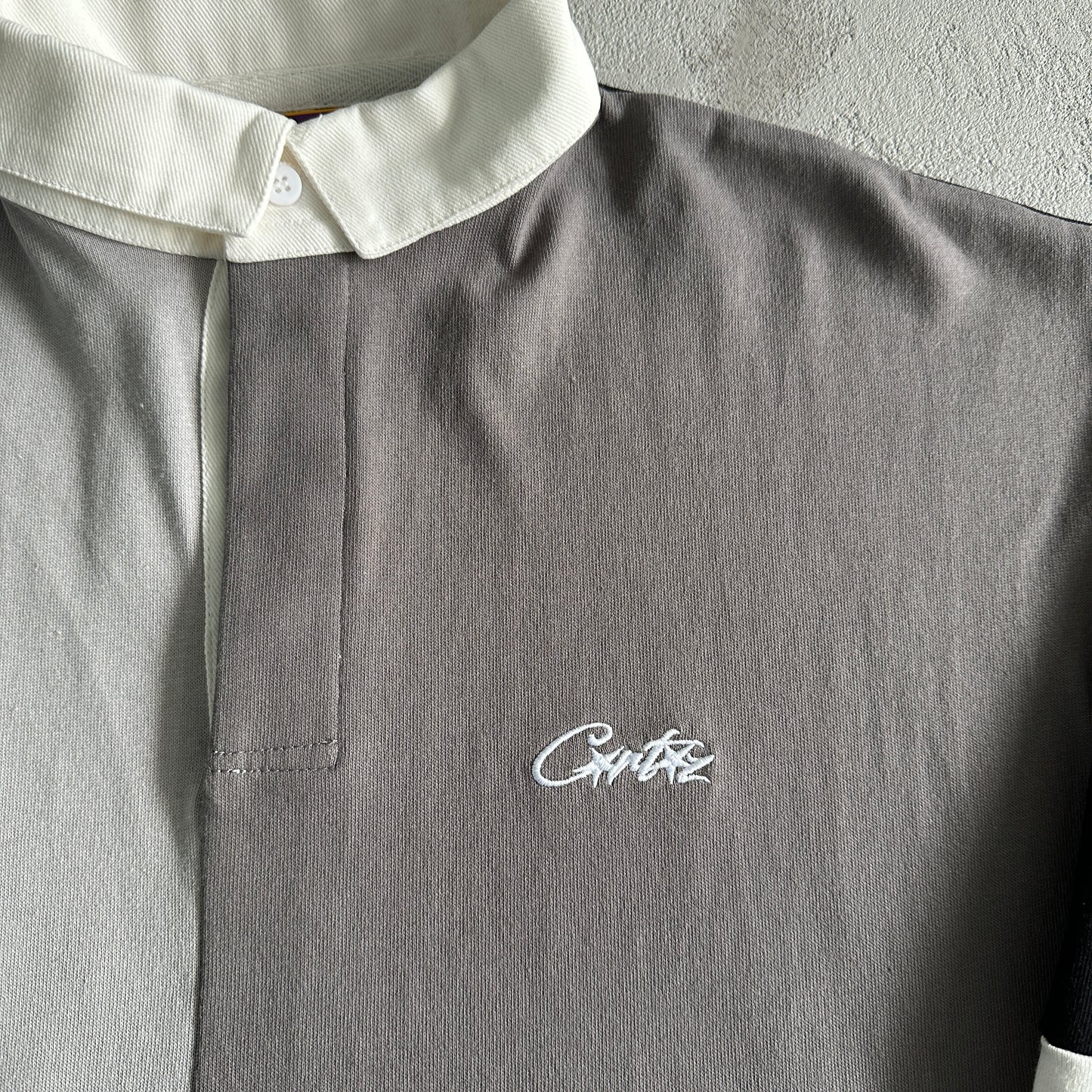 Corteiz Black Polo Long Sleeve Shirt-Black Gray