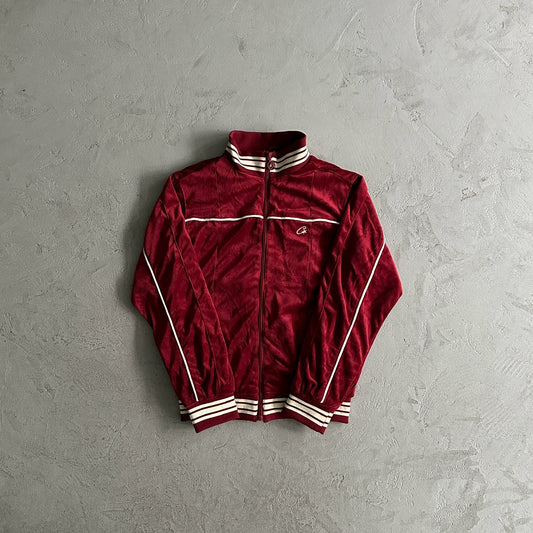 Corteiz VVS Velour Jacket Burgundy