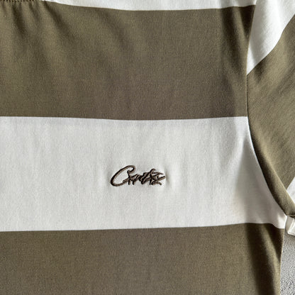 Corteiz Striped T-Shirt Taupe