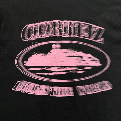 Corteiz Alcatraz Black Purple Blur T-Shirt