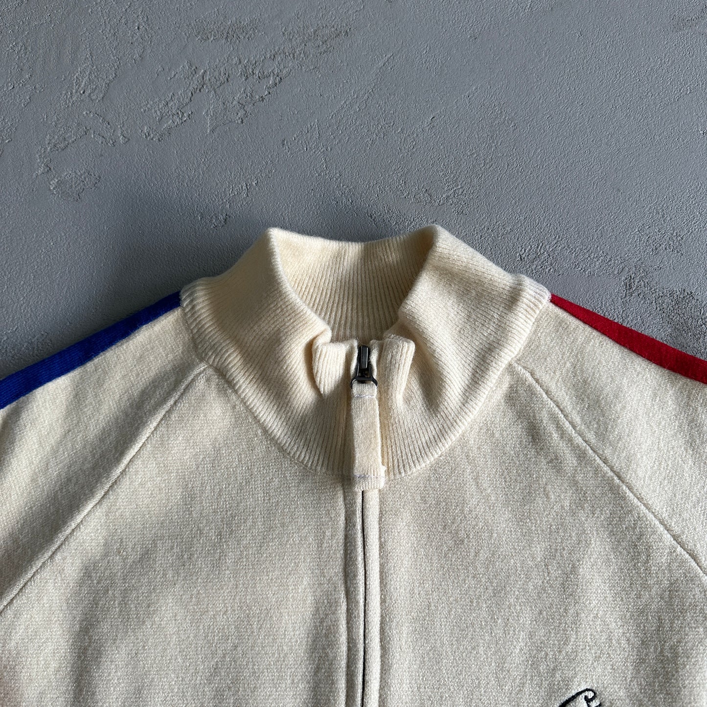 Corteiz VVS Heavy Knit zip up fleece-White