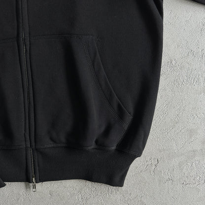 Corteiz Gasolina Double Zip Hoodie Black