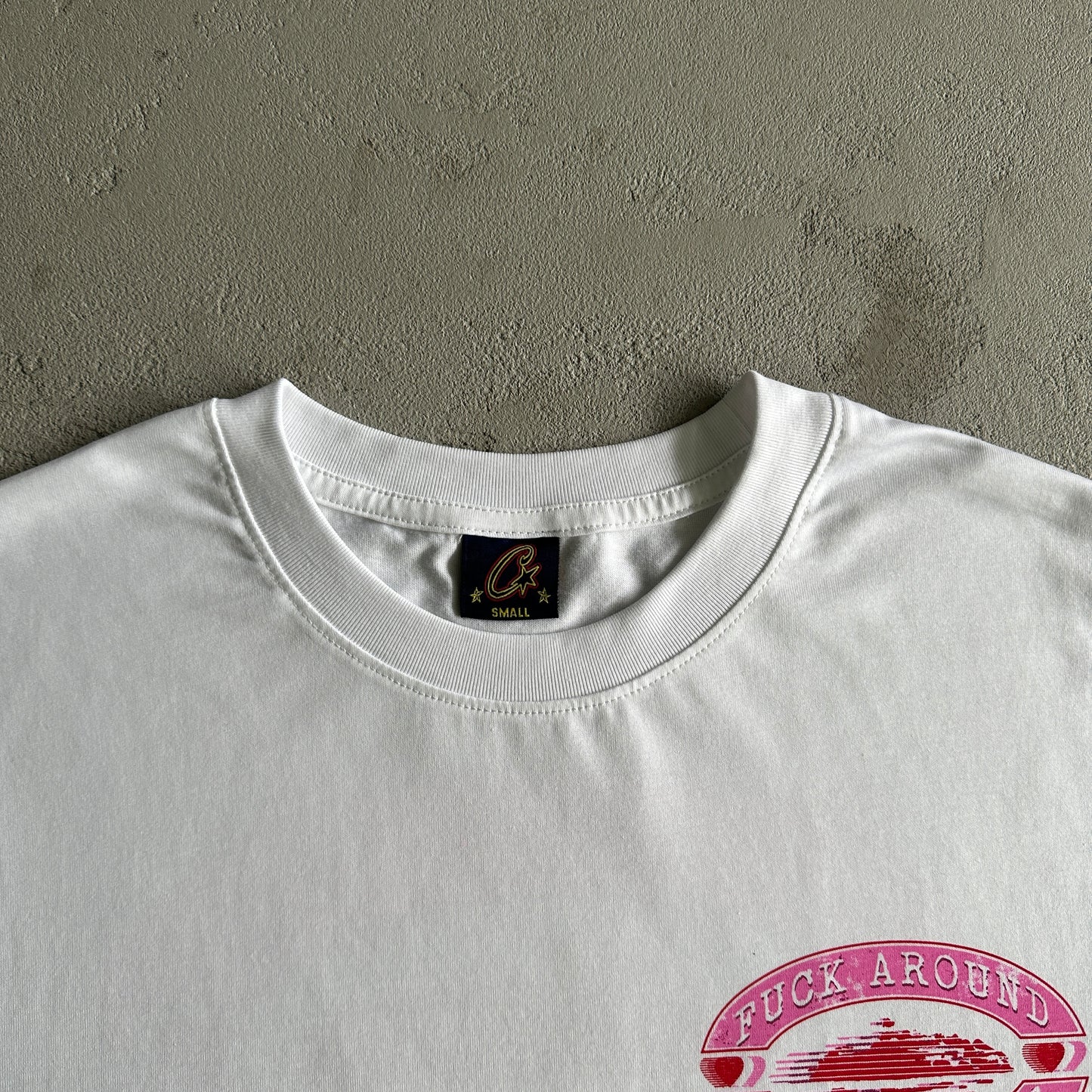 Corteiz Fuck Around T-Shirt  White/Pink