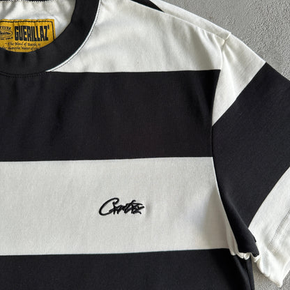 Corteiz Striped T-Shirt Black