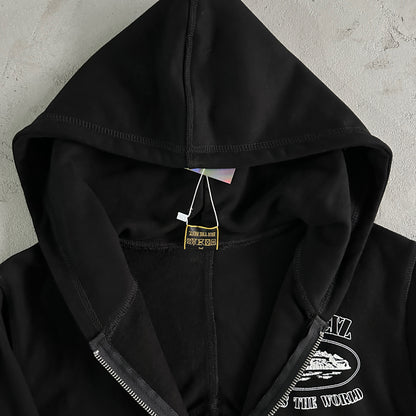 Corteiz Superior V2 Zip-Up Hoodie Black