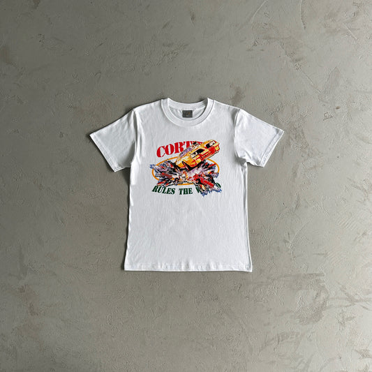 Corteiz Car Crash T-Shirt White