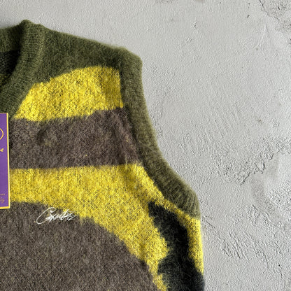 Corteiz  Knit Green Yellow Brown Camo Sweater