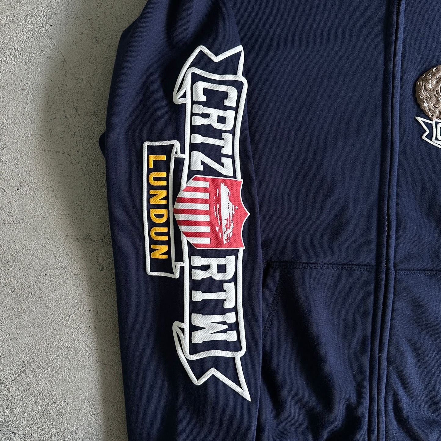 Corteiz Dipset Zip Hoodie Navy