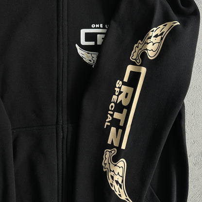 Corteiz Gasolina Double Zip Hoodie Black