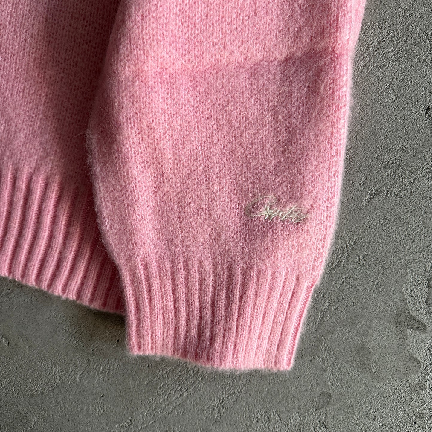 Corteiz C Star Gradient Mohair Knit Sweaters  Pink