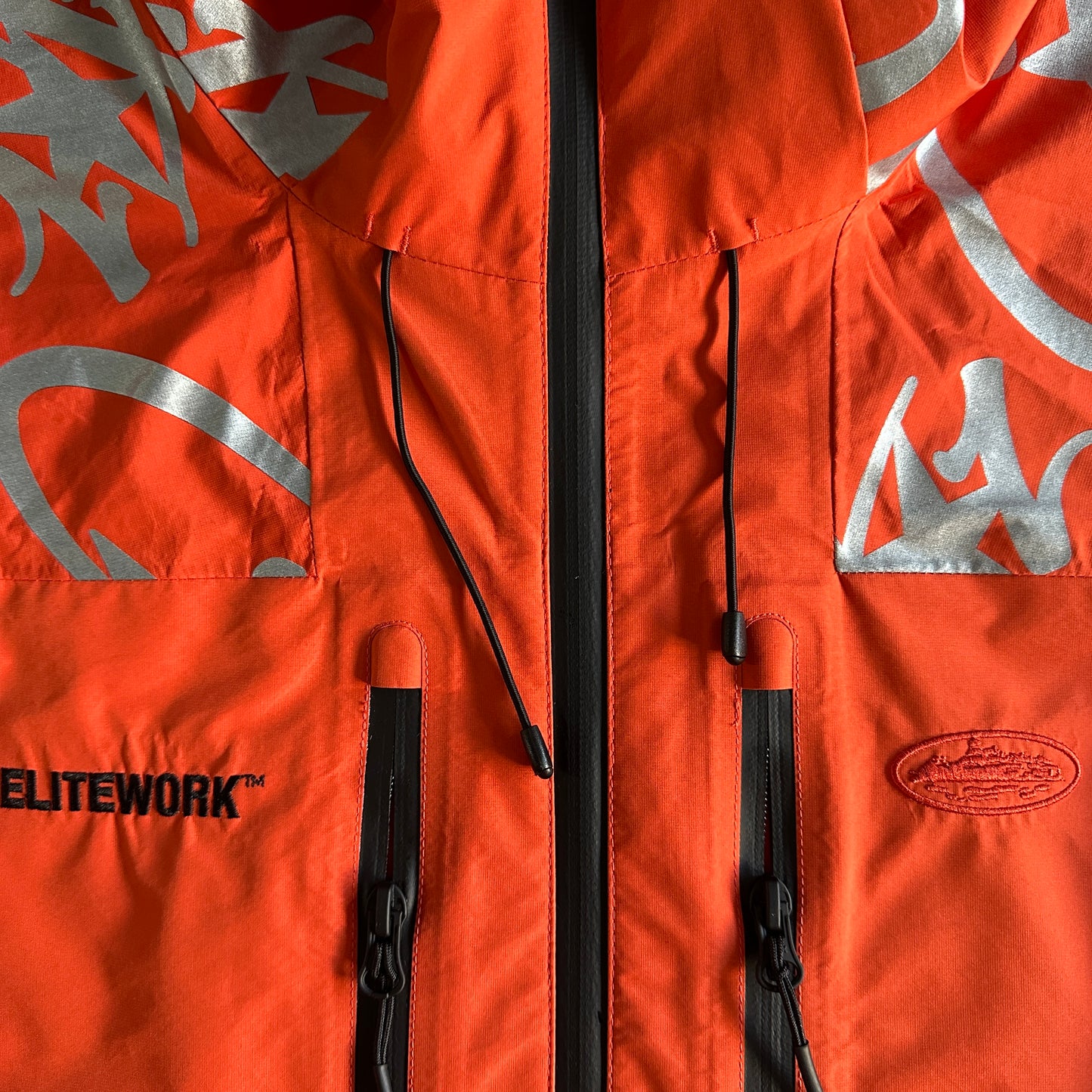 Corteiz Elitework Waterproof Shell Jacket Orange