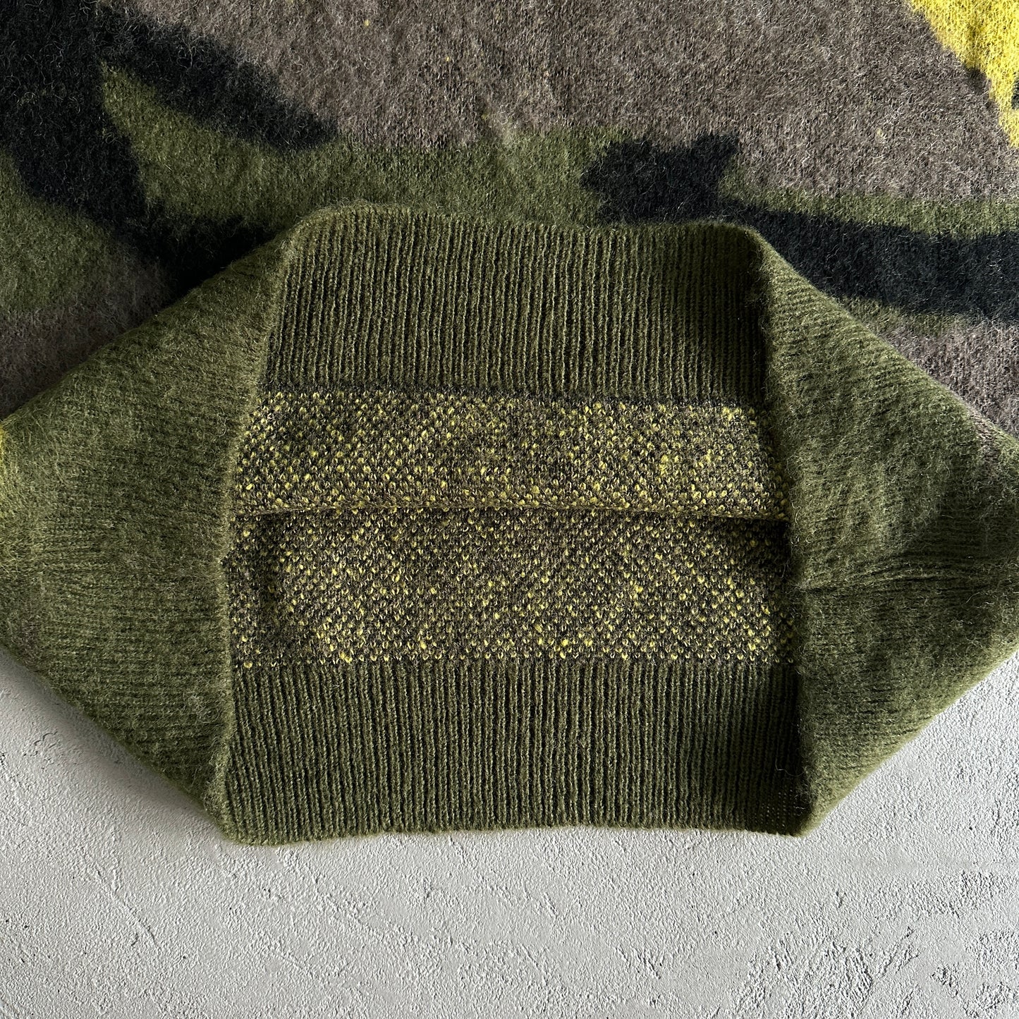 Corteiz  Knit Green Yellow Brown Camo Sweater