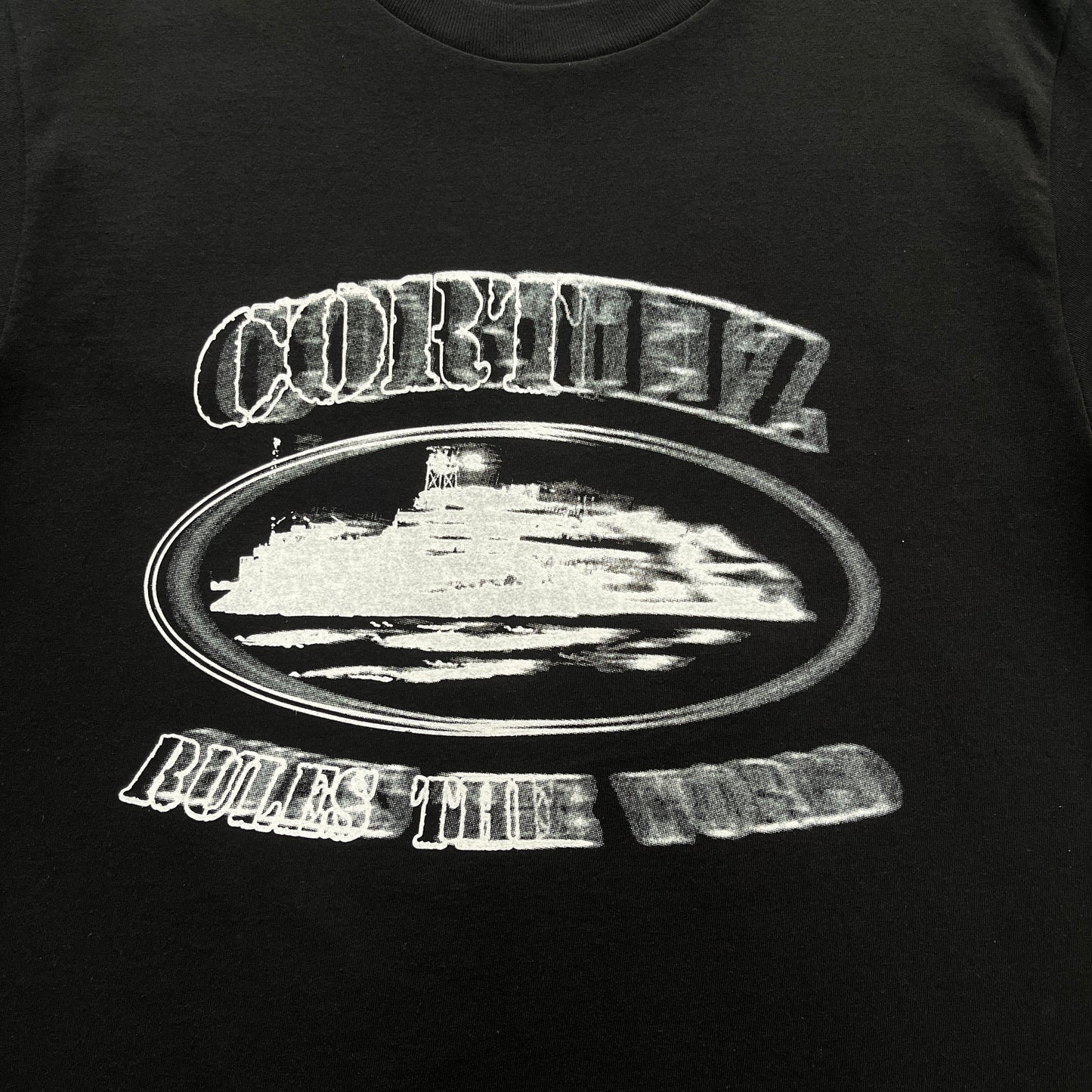 Corteiz Alcatraz Black  Blur T-Shirt