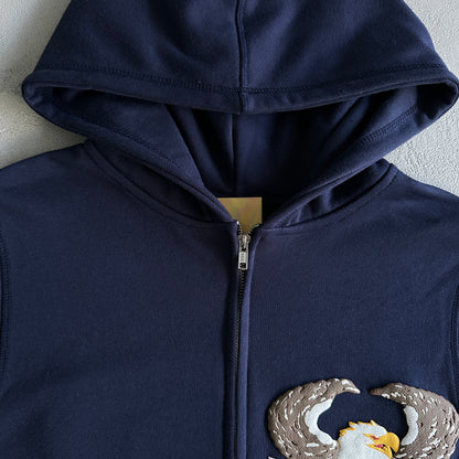 Corteiz Dipset Zip Hoodie Navy