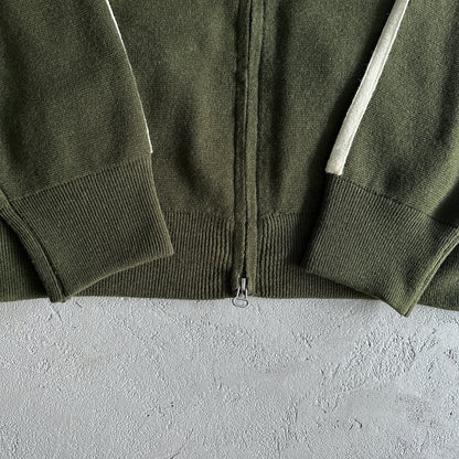 Corteiz VVS Heavy Knit zip up fleece-green