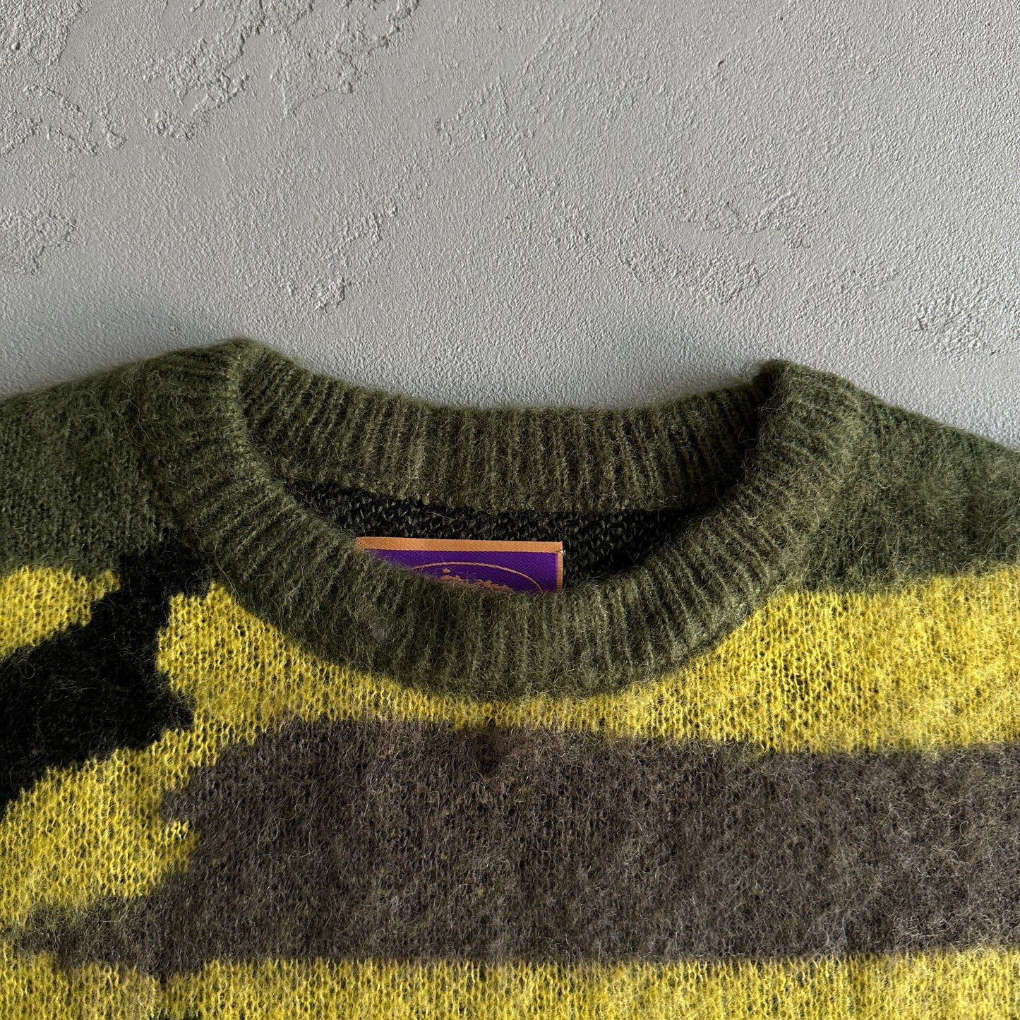 Corteiz C Star Gradient  Mohair Camo Knitted Jumper