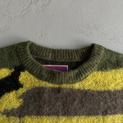 Corteiz C Star Gradient  Mohair Camo Knitted Jumper