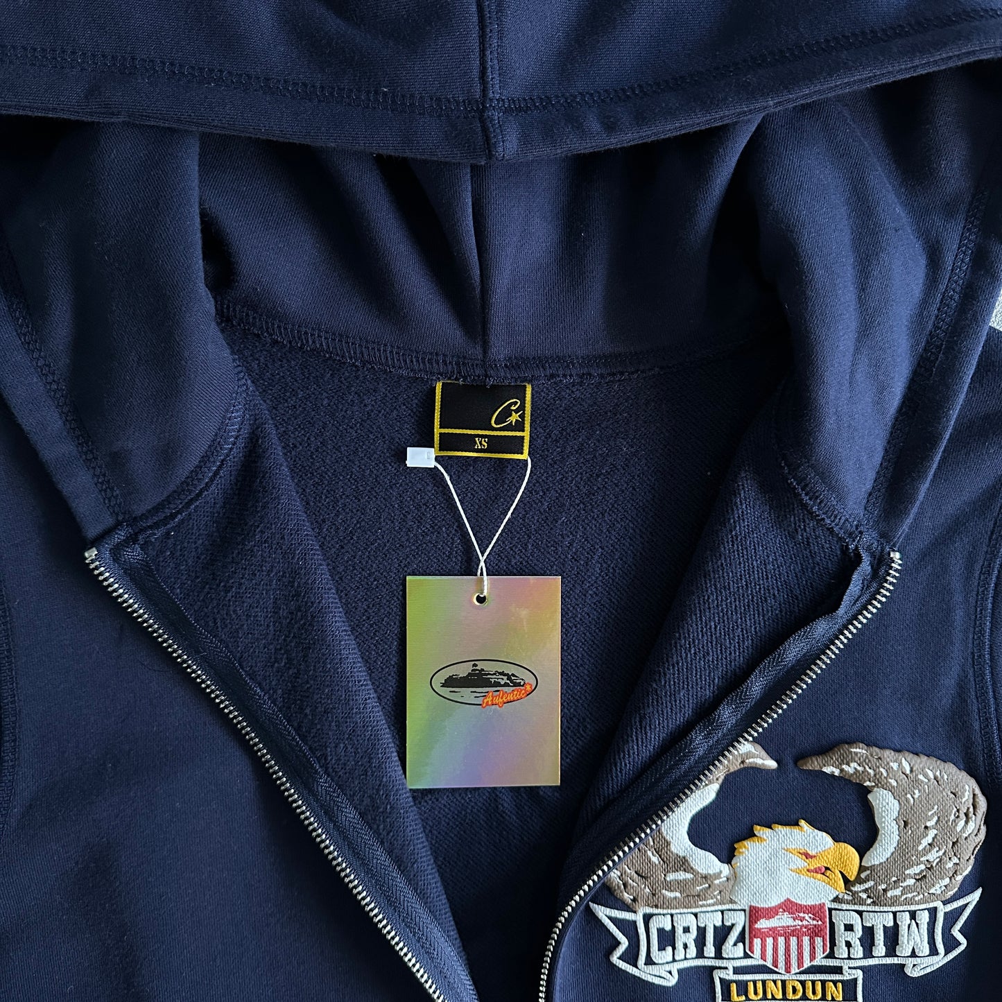 Corteiz Dipset Zip Hoodie Navy