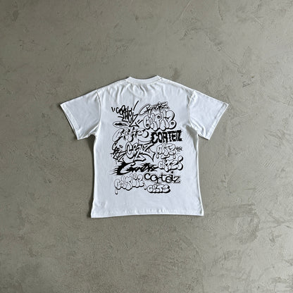 Corteiz Graffiti Tee New Blank White