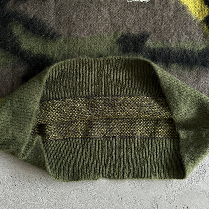 Corteiz C Star Gradient  Mohair Camo Knitted Jumper