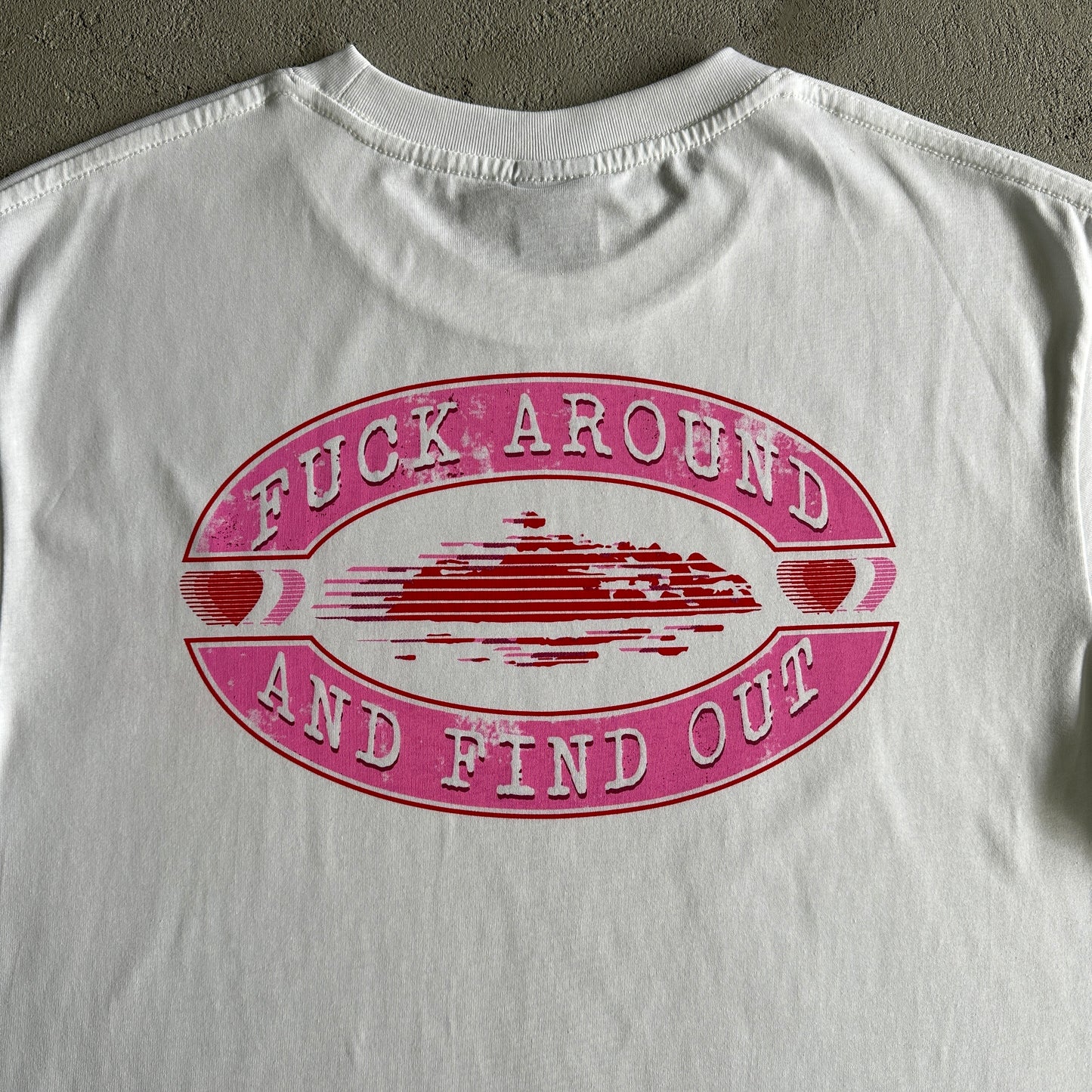 Corteiz Fuck Around T-Shirt  White/Pink