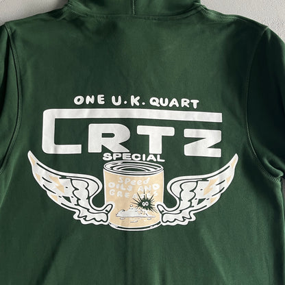 Corteiz Gasolina Double Zip Hoodie Green