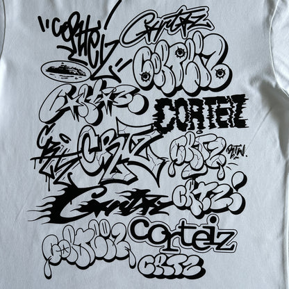 Corteiz Graffiti Tee New Blank White