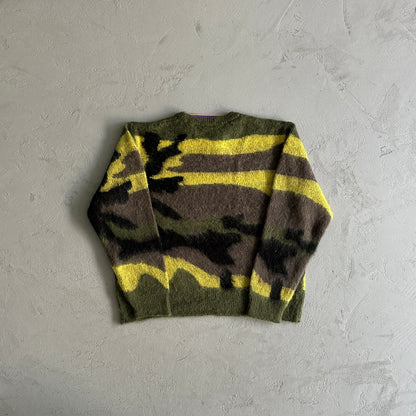 Corteiz C Star Gradient  Mohair Camo Knitted Jumper