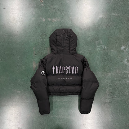 TRAPSTAR WOMEN’S DECODED 2.0 HOODED PUFFER - BLACK