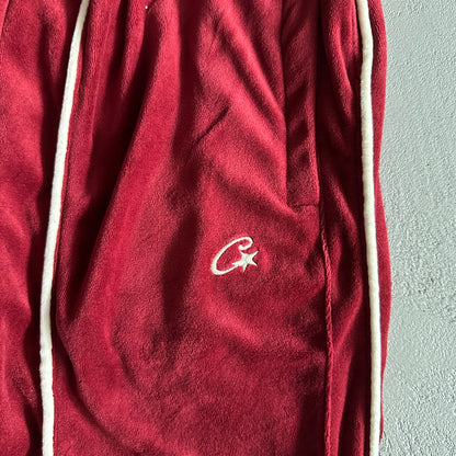 Corteiz VVS Uptown Sweatpants Burgundy