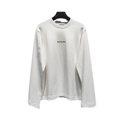 ACNE STUDIOS White Printed Logo Long Sleeve T-Shirt