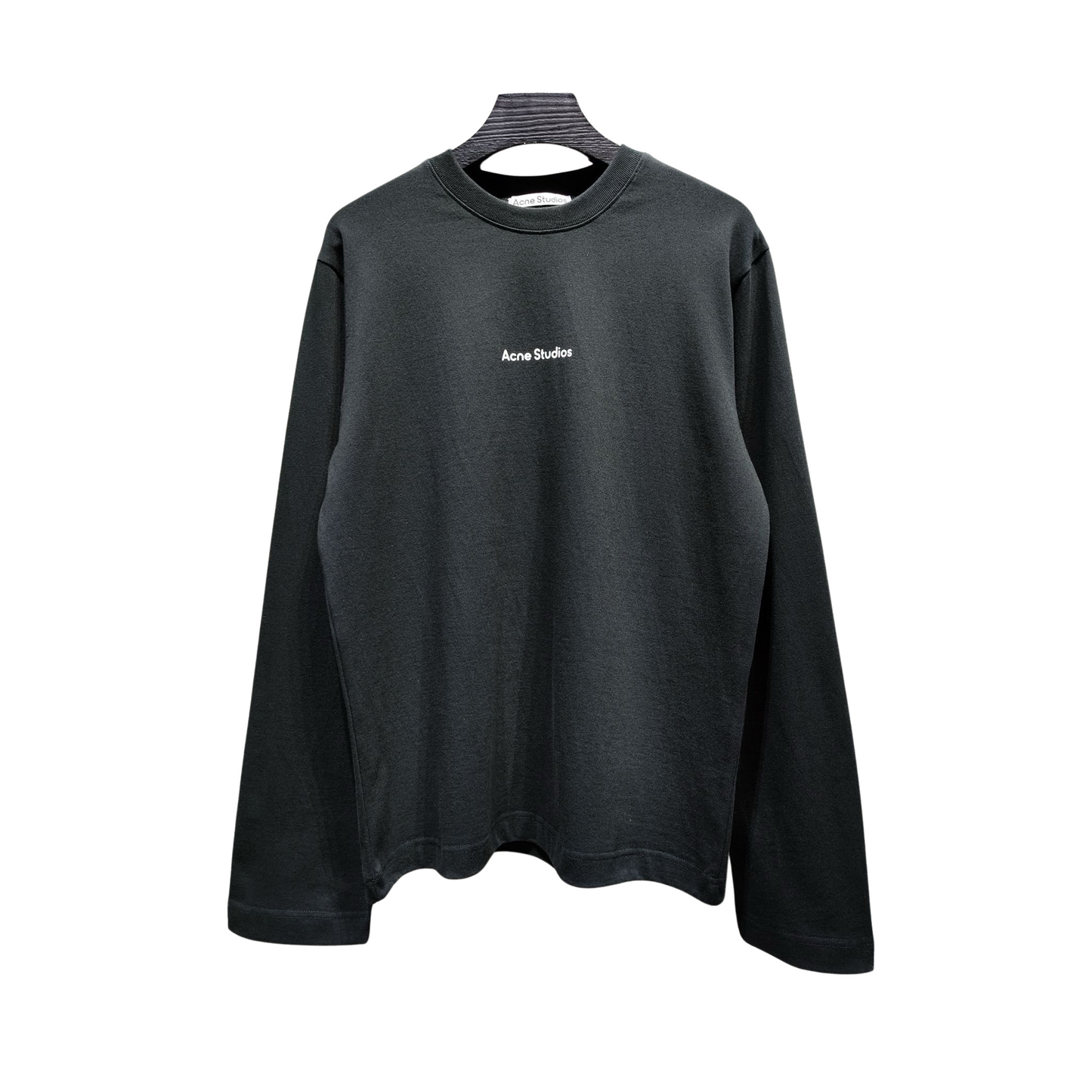 ACNE STUDIOS Black Printed Logo Long Sleeve T-Shirt