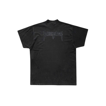 Balenciaga Paris Moon Oversized T-Shirt In Washed Black