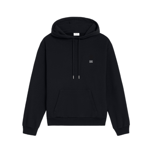 CELINE TRIOMPHE HOODED SWEATER IN COTTON CASHMERE