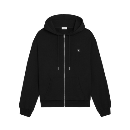 CELINE LOOSE TRIOMPHE HOODIE IN COTTON AND CASHMERE