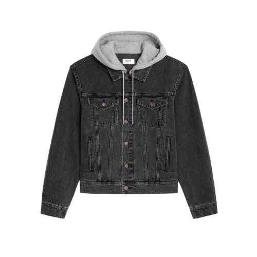 CELINE TRUCKER JACKET IN CHARCOAL WASH DENIM