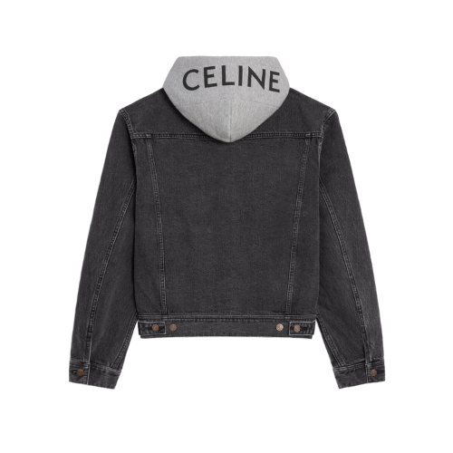 CELINE TRUCKER JACKET IN CHARCOAL WASH DENIM